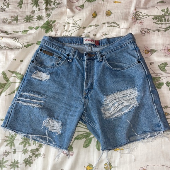 Wrangler Pants - *SOLD* Distressed Wrangler Shorts
